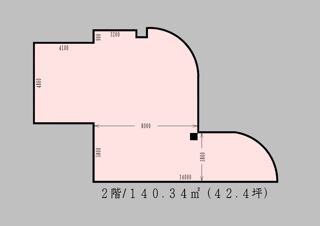 メゾン・リバーサイド2-19号室店舗・事務所　平面図